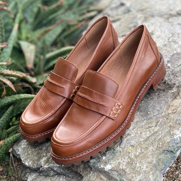Madewell Shoes - MADEWELL Corrine Classic Leather Loafers Lugsole